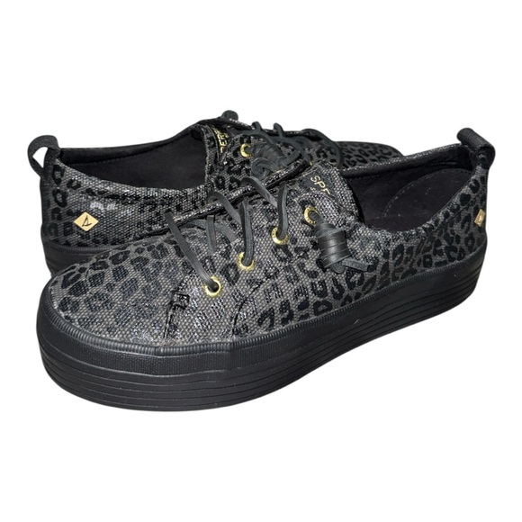 Sperry Shoes - Women’s Sperry Black Animal Cheetah Print Sneakers - 7